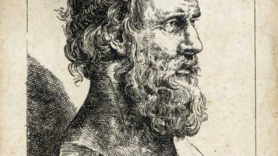 Herme des Bias von Priene, 1801, 34 x 23 cm, Archiv der Graph. Kunstanstalt Fr. Ant. Niedermayr